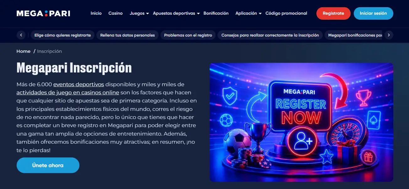 Registro en Megapari: cómo crear una cuenta desde España